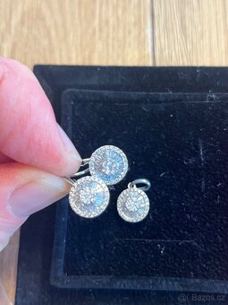 Zlaté náušnicemi přívěsek 750 s brilianty - 3