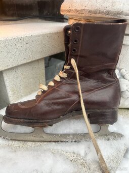 Historické brusle Alpina s čepelemi Sheffield, - 3