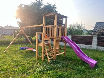 Dřevěný domeček pro děti , dětské hřiště - 3