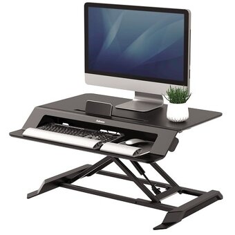 Fellowes Lotus Black LT Sit Stand Workstation - 3