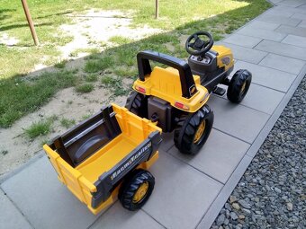 Šlapací traktor Rolly Toys Junior s vlečkou žluto-šedý - 3