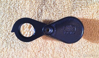 Lupa Apl.10x Carl Zeiss Germany Bakelitové pouzdro - 3