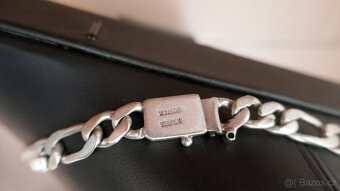 MASIVNÍ STŘÍBRNÝ ŘETĚZ FIGARO 84.22G//63CM//9MM - 3