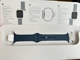 NOVÝ Apple Watch 45mm bouřkově modrý sportovní řemínek S/M - 3