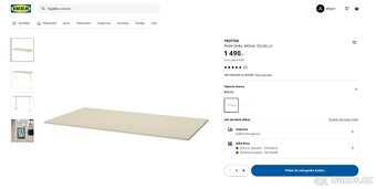 Stolní deska - IKEA Trotten 160x80 - béžová - 80% sleva - 3