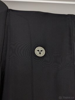 Pánské černé habutae kimono - 3