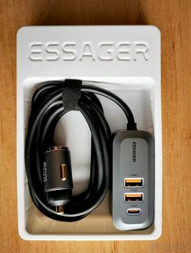 Essager PD 100 W 4 portová USB nabíječka do auta, nová - 3