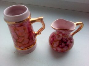 POHÁRKY NA LIKÉR - POPELNÍKY+DŽBANEK +KORBEL - - 3