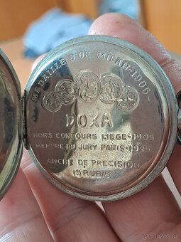 Stříbrné kapesní hodinky Doxa - 3