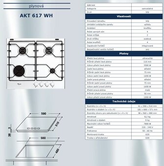Plynová varná deska Whirlpool AKT 617 WH - 3
