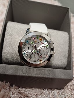 Hodinky Guess bílé s kamínky Swarovski - 3