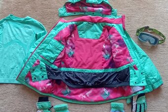 Zimní oblečení 134-140 bunda + termoprádlo + lyžařské brýle - 3