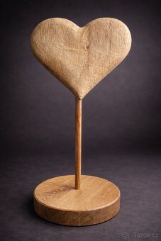 Dubové srdce s mašlí - 3