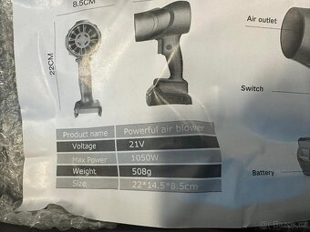 Aku foukač / mini turbo ventilátor (1069) - 3