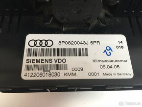 Audi A3 8P ovládání topení + klimatizace - 3
