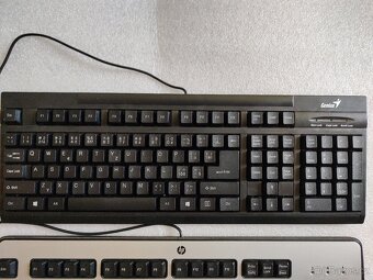 2x klávesnice HP a Genius - 3