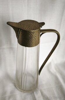 skleněná karafa s kovovým víkem - 3