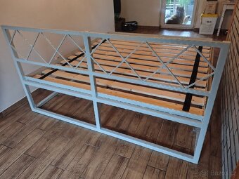 Kovová postel ,vyvyšená postel,masivní postel 160,180 x 200 - 3