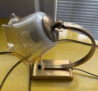 starožitná mosazná funkční lampička-více v inzerátu - 3