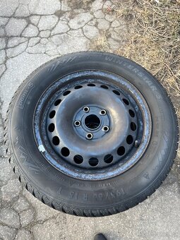 Celoroční pneu 195/65/15 na plech disku 5x112 - 3