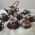 Keramická sada espresso - hrnečky/talířky, konvice/cukřenka - 3