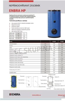 Оhřívač vody ENBRA HP 300 L. - 3