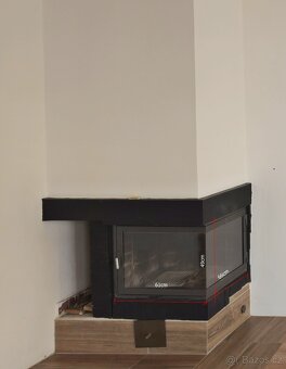 rohová krbová skleněná dvířka - 3