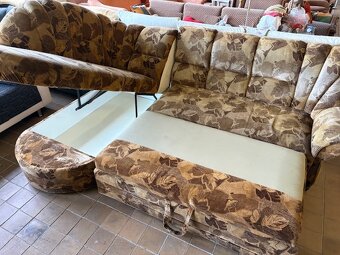 sedačka rohova strakatá rozkládací - 3