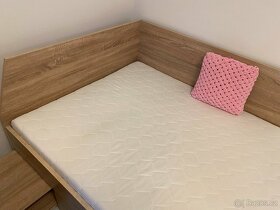 Dětská postel junior 200x120 s matrací výborný stav - 3