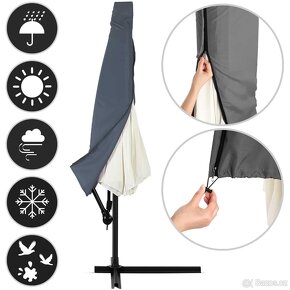 Nový Alu Slunečník 330 cm antracit - 3