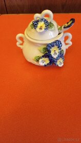 Romantická porcelánová cukřenka - 3