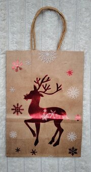 6.kusů "Vánočních" dárkových papírových tašek 21x15 cm - 3