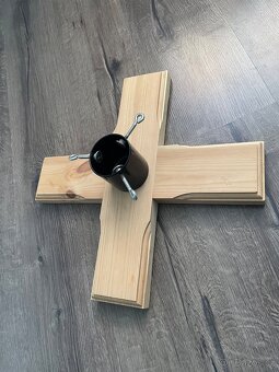 Stojan na vánoční strom dřevěný 45x45x14 cm - 3