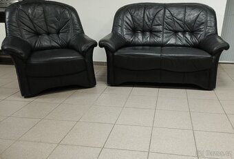 Kožená sedací souprava s křeslem - PRAVÁ KŮŽE - 3