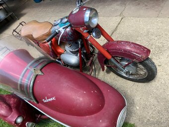 Jawa 350 / 354 kývačka 1956 + sidecar Velorex 560, s TP - 3