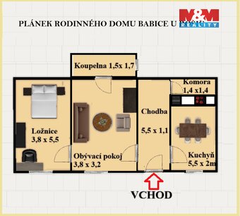 Prodej rodinného domu 90m² se zahradou 409m², Babice u Rosic - 3