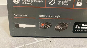 Aku úhlová bruska PWSAP 20-Li F6 s akumulátorem a nabíječkou - 3