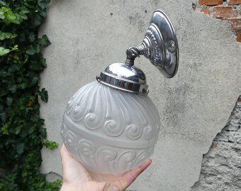 Starožitný secesní lustr, stropnice, lampa - 3