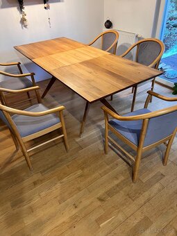 Jídelní rozkládací stůl masiv dub - 3