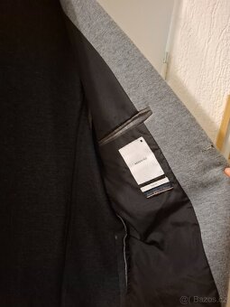 Pánské šedé sako vel. L - 3
