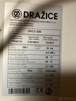 Bojler OKCV 200 Dražice kombinovaný - 3