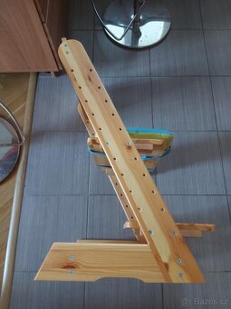 Dětská rostoucí židle – borovice - přírodní lak - 3