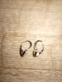 STŘÍBRNÉ NAUŠNICE - ZIRKON SRDCE - 3