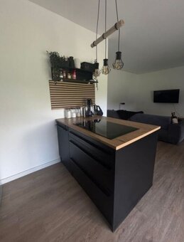 Moderní černá linka s ostrůvkem,6170 - 3