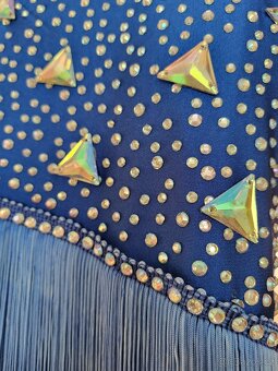 Společenské šaty na latinu - modré - 3