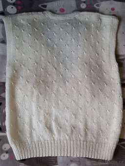 Vesta pletená dámská (retro) - LEVNĚ - 3