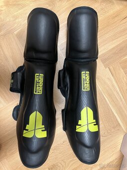Rukavice + chrániče holení Fighter - žlutá+černá - 3