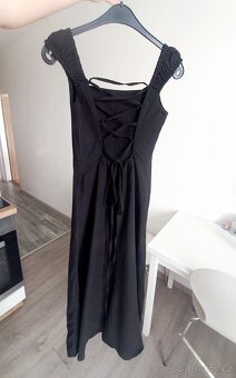 Letní vázací šaty černé dlouhé prodám nebo vyměním swap - 3