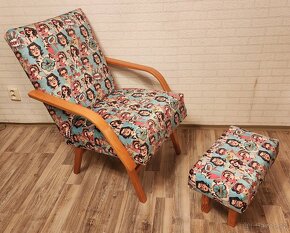 2X Křeslo ze 70 let + stolek - 3