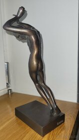 Bronzová soška těžítko mužský akt - 3